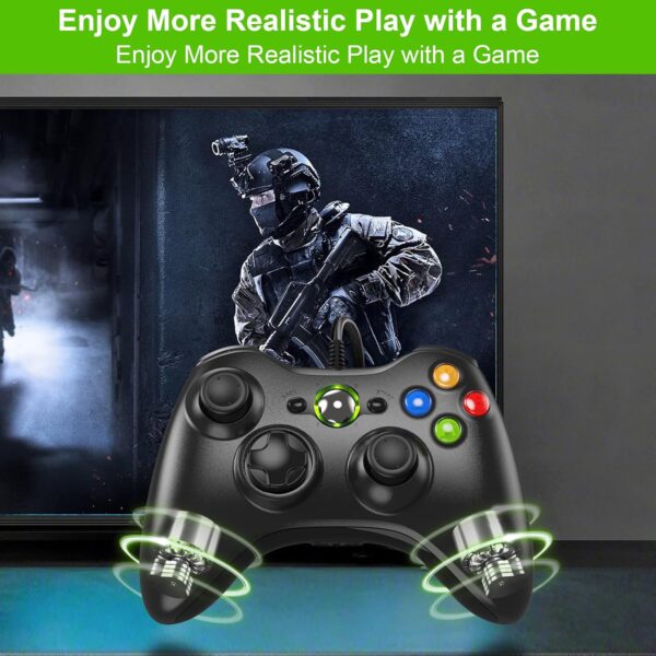 Diswoe Controller for Xbox 360, PC Controller Wired Controller for Xbox 360/Xbox 360 Slim/PC Win7/8/10/XP Xbox 360 Joystick Gamepad with USB Cable - Image 7