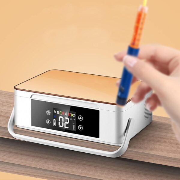 BAEE Insulin Portable Refrigerator, Household Car Mini Portable Charging And Cooling Smart Small Refrigerator (Color : Golden) - Image 6