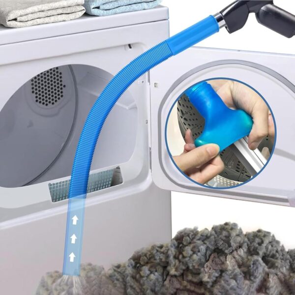 Dryer Vent Cleaner Kit, Flexible Vacuum Hose Attachment, Efficient Lint Remover Tool, Extra Long Reach, Standard Compatibility, 2-Piece Set, Ideal for Home, Laundry Rooms, Pet Hair Removal - Image 6