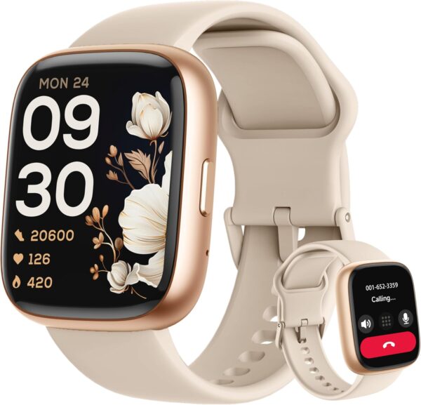 Smart Watch, Alexa Built-in, Answer/Make Calls 44mm Smartwatch Women Men, 1.83'' Sports Watch IP68 Waterproof, Heart Rate SpO2 Sleep Stress Monitor, Step Counter Watch for Android & iOS Phone - Image 2