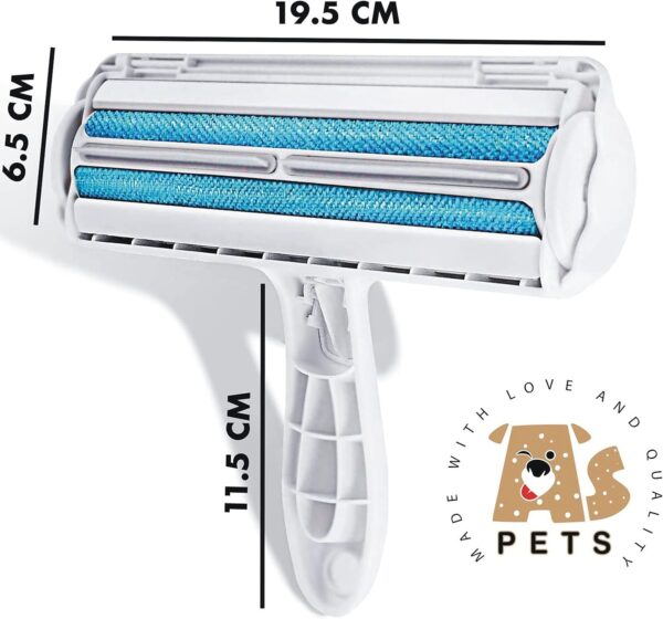 AS PETS Pet Hair Remover Roller – Reusable Dog & Cat Fur Removal Tool for Furniture, Carpets, Sofas, Bedding, Rugs & Clothes – Easy Self-Cleaning Animal Hair Brush - Image 6