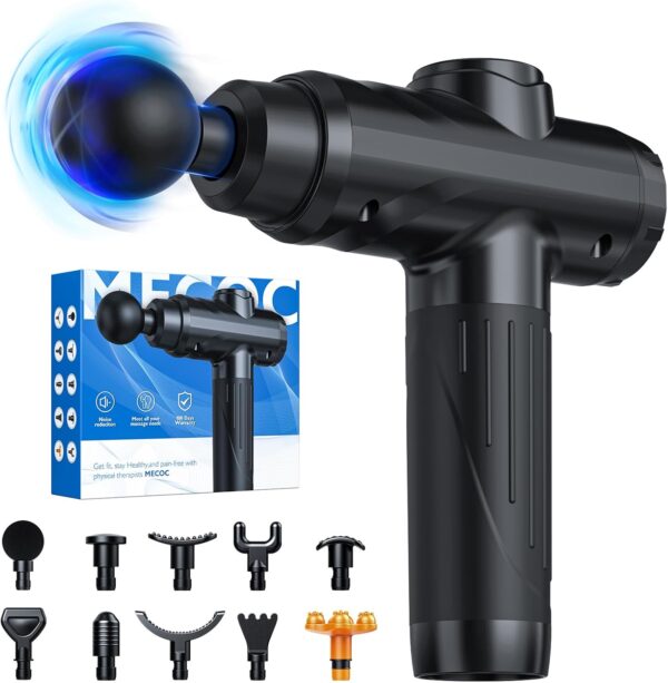 Massage Gun, Deep Tissue Percussion Massager for Pain Relief, Super Quiet Portable Body Relaxation Electric Muscle Massage Gun with 12 Attachment 30 Speed - Image 2