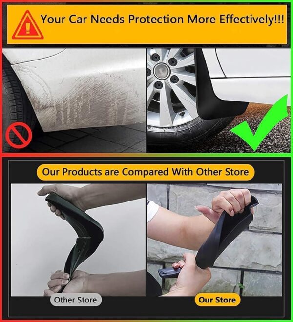 4 Pcs Car Mud Flaps for Volvo V90 Cross Country 2017-2022, Front Rear Mudguards Fender Splash Guards Mudflaps Protection Splashproof External Replacement Accessories - Image 7