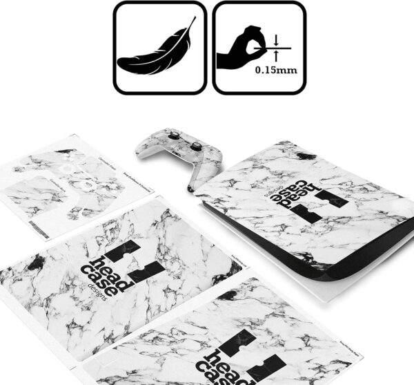 Head Case Designs Officially Licensed Crystal Palace FC Black Marble Logo Art Vinyl Faceplate Gaming Skin Decal Compatible With Sony PlayStation 5 PS5 Disc Edition Console & DualSense Controller - Image 8