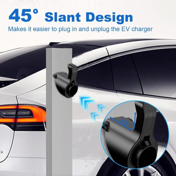 Type 2 EV Charger Holder, Wall Mount EV Charging Cable Organiser for Electric Car with Type 2 IEC 62196-2 Plugs, Electric Vehicle Holder Compatible with Tesla/MG/BMW/VW/Polestar - Image 6