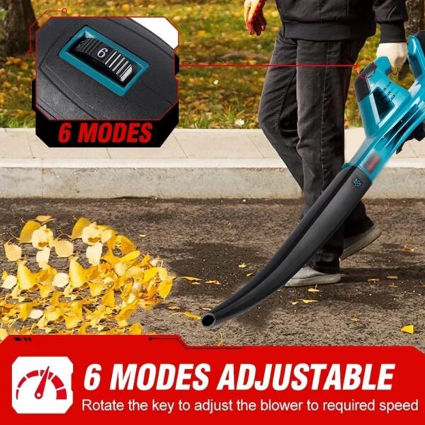 OZBME Cordless Leaf Blower, 4500W Powerful Blower, 22900Mah Lithium Battery 6Speed Cordless Leaf Blower, Electric Blower, Cordless Blower, Snow Blower, for Garden, Patio, Lawn - Image 3
