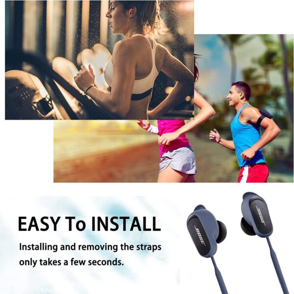Miimall Compatible with Bose QuietComfort Earbuds II Anti-lost Strap, Soft Silicone Earbud Lanyard, Anti-lost Sports Straps for Bose QuietComfort Earbuds II-Night Green - Image 7