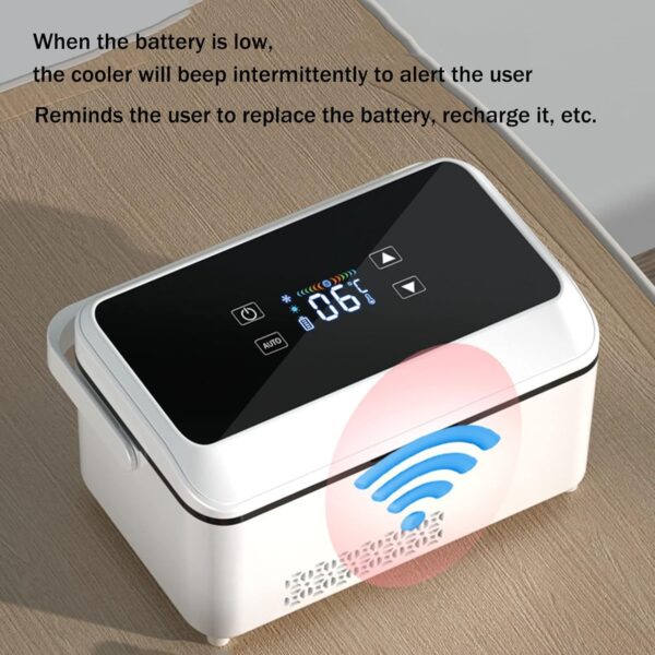 Portable Insulin Travel Bag Insulin Cool Box Refrigerator Portable Insulin Cooler Box, Smart Electric Fridge with Thermostat Under Charging Cable for Travel and Home. - Image 8