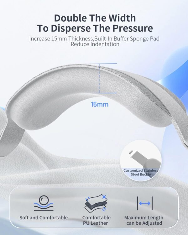 ZYBER Updated head Strap for PICO 4 VR accessories, Wider and thicker design Adjustable headset Compatible with Pico4 - Image 5