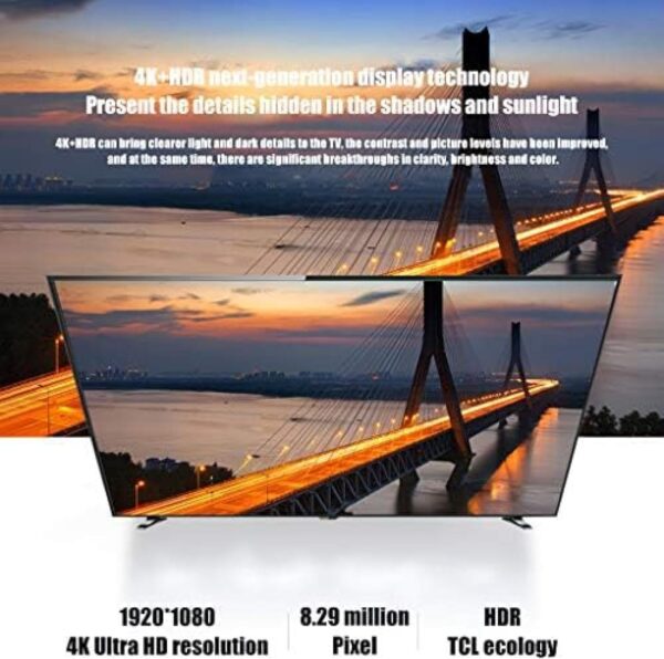 42 inch 4K+HDR Ultra HD Smart TV with WIFI HDMI USB Voice Control Metal Narrow Edge Independent Front Speaker Ideal for Hotel and Bedroom Use - Image 7