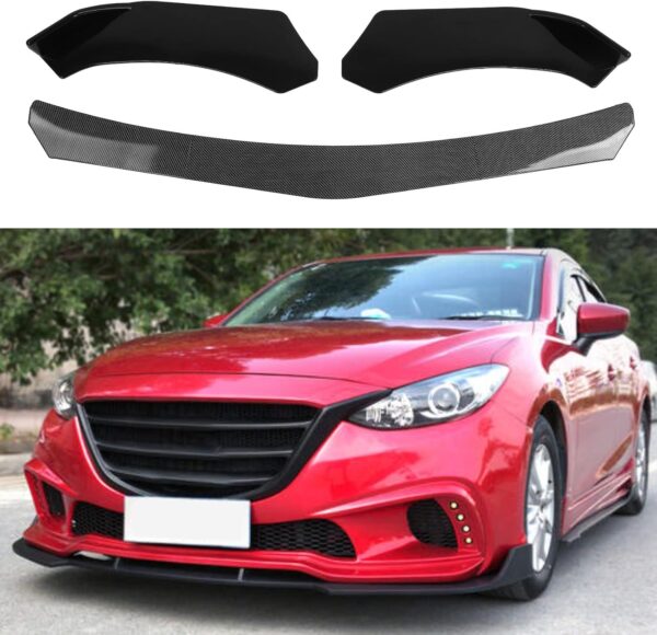 Longzhuo 5pcs Front Bumper Lip Body Kit Universal Lip Splitter Spoiler Diffuser Canard Protector for Car - Image 9