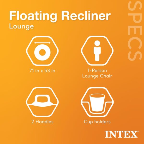 Floating Recliner Inflatable Lounge, 71in X 53in - Image 3