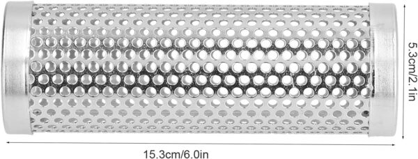 BBQ Smoker Tube, Reusable Lightweight Stainless Steel Grills Smoker Box Cylindrical Detachable Large Capacity Fruit Wood BBQ Pellet Smoker Tube for Outdoor (Length 15.3CM*Height 5.3CM [order - Image 8