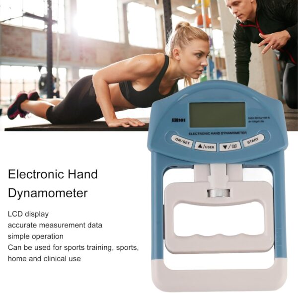 Digital Hand Dynamometer Grip Strength Measurement Meter,Digital Force Meter Push and Pull Tester Hand Grip Strengthener,LCD Display Hand Grip Strength Dynamometer Capturing Electronic Hand Grip Power - Image 4