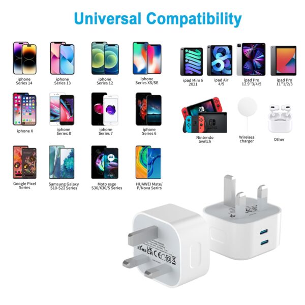 Google Pixel Charger,2 Pack Google USB C Fast Charger Cable and Plug 2M 25W PPS Super Fast for Pixel 9/9 Pro/9 Pro XL/9 Pro Fold/8 Pro/8/8A/7A/7/7 Pro/6A/6/6 Pro/5/5A/4A/4/4 XL/iPhone 15 16 - Image 8
