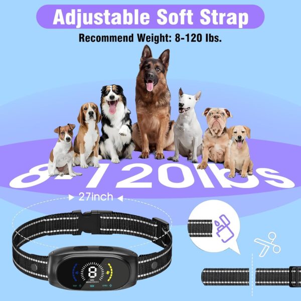 ChunHee Anti Bark Collars for Dogs No Shock Dog Bark Collar Rechargeable Waterproof 3 Adjustable Modes Beep & Vibration No Remote for Small, Medium & Large Dogs - Image 6
