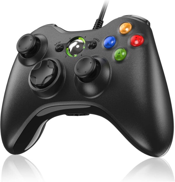 Diswoe Controller for Xbox 360, PC Controller Wired Controller for Xbox 360/Xbox 360 Slim/PC Win7/8/10/XP Xbox 360 Joystick Gamepad with USB Cable - Image 2