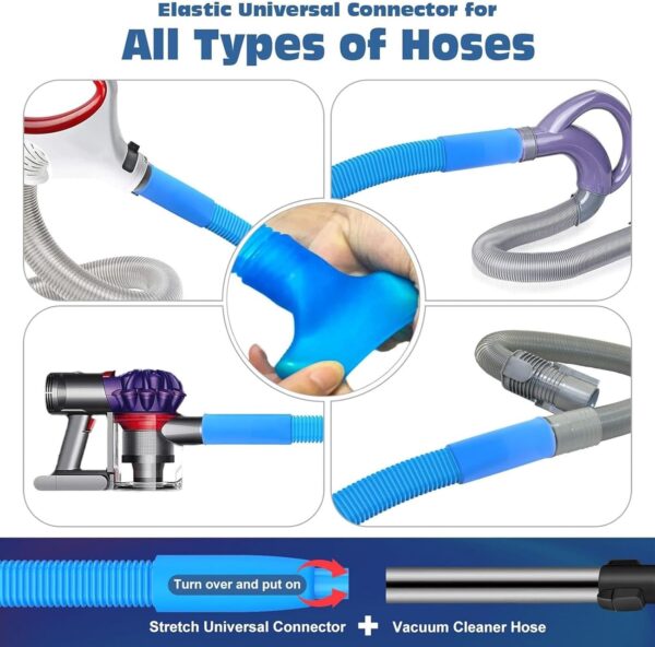 Dryer Vent Cleaner Kit, Flexible Vacuum Hose Attachment, Efficient Lint Remover Tool, Extra Long Reach, Standard Compatibility, 2-Piece Set, Ideal for Home, Laundry Rooms, Pet Hair Removal - Image 9