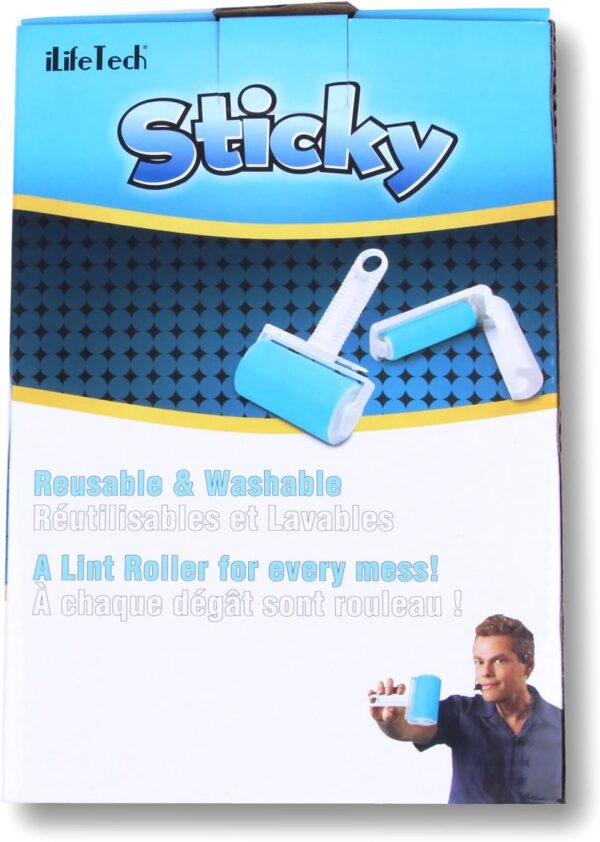 iLifeTech Reusable Lint Roller, Sticky Lint Brush for Dog, Cat Hair Remover, Washable Sticky Roller for Clothes, Carpets - Medium Size - Image 6