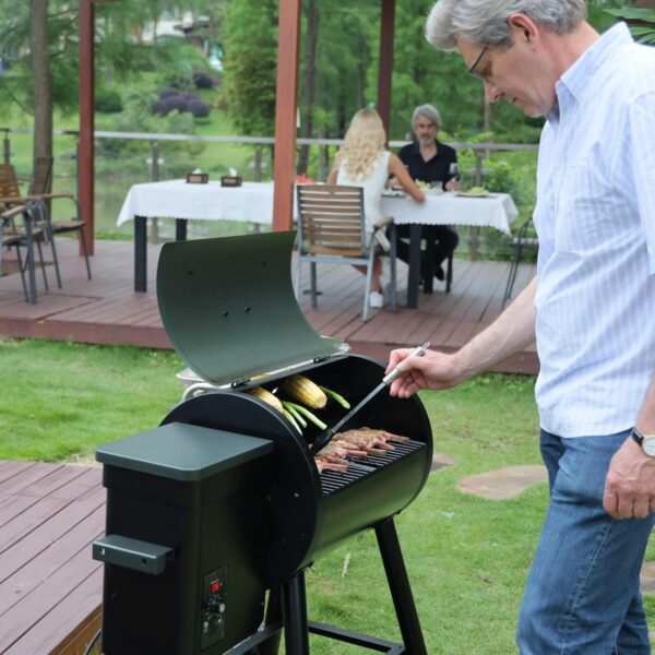 DAMNISS Grills DAPG-03 Electric Wood Pellet Smoker Grill, 456 SQ.IN Cook Area Pellet Grill with Auto Feed & PID Temperature Control (180-450°F), 8 in 1 BBQ Grill for Backyard Outdoor - Image 6