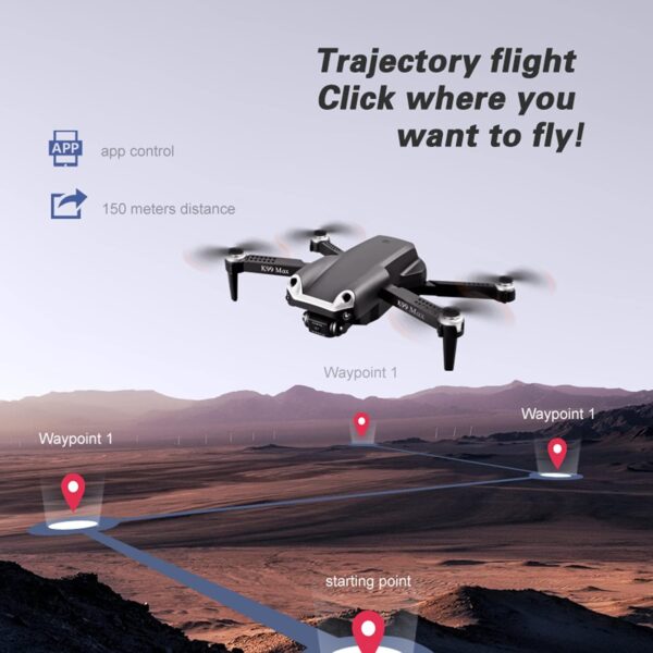 Drones with cameras are for beginners with 4K Camera for Adults, K99 Max GPS Drones with cameras are for beginners with Auto Return, Foldable Mini Drones with cameras are for beginners, Thre - Image 3