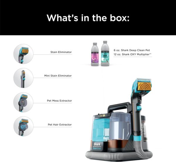 Shark, Portable Carpet, Area Rug & Upholstery Cleaner for Pets, PX251, StainStriker w/HairPro Technology - Image 11