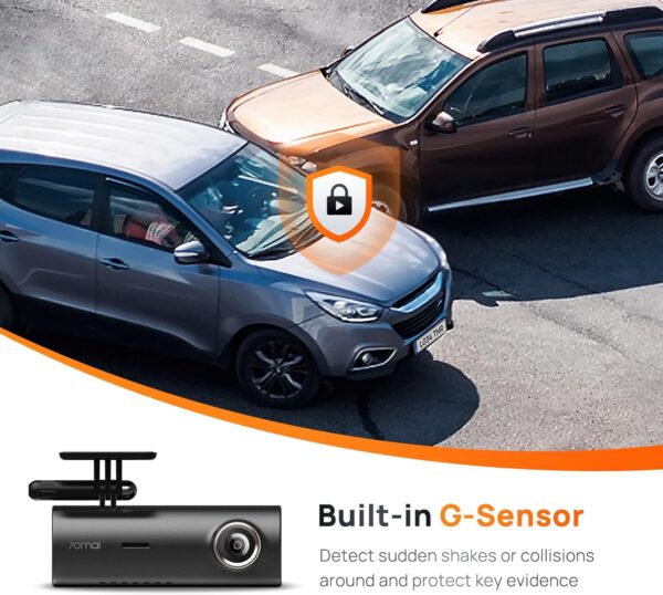 70mai Dash Cam M300, 1296P QHD, Built-in WiFi Smart Dash Camera for Cars, 140° Wide Angle FOV, WDR, Night Vision, iOS/Android Mobile App - Image 6