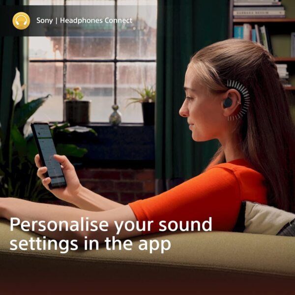 Sony LinkBuds S Truly Wireless Noise Cancelling Headphones - Multipoint connection - Ultra light for All-day Comfort with Crystal clear call quality - Up to 20 hours battery life - Black - Image 9