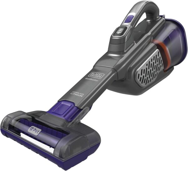 Black+Decker Dustbuster HHVK515JP07 Handheld Pet Vacuum Cleaner, Wireless, AdvancedClean+, Grey - Image 2