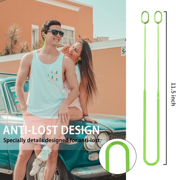 Miimall Compatible with Bose QuietComfort Earbuds II Anti-lost Strap, Soft Silicone Earbud Lanyard, Anti-lost Sports Straps for Bose QuietComfort Earbuds II-Night Green - Image 5