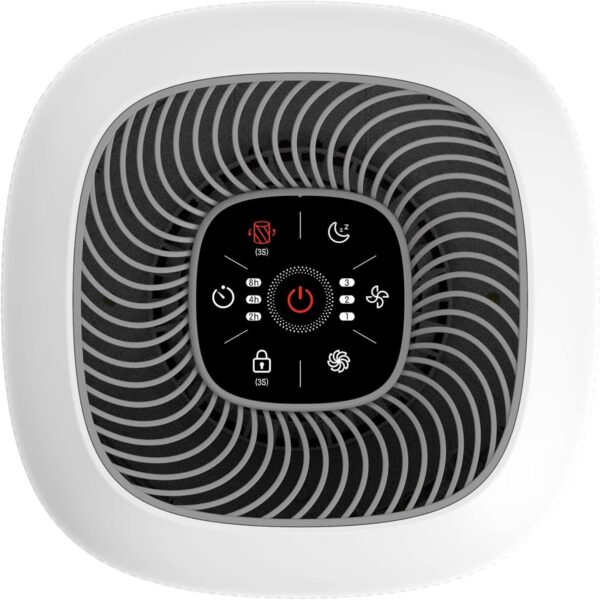 Amazon Basics Air Purifier for Home Bedroom (30m²) with HEPA Air Filter & Advance Activated Carbon Air Filters, UK plug, White - Image 3