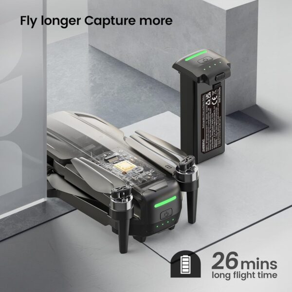 DEERC D65 4K EIS Camera Drone with 2-Axis Gimbal for Adults, 26-Min Long Flight Time, Easy GPS Quadcopter with Brushless Motor, 30FPS, Auto Return, Follow Me, Under 249g, Ideal for Beginners - Image 8