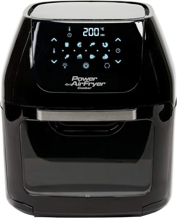 PowerXL Air Fryer Cooker 5.7L Capacity - Chip Fryer & Portable Oven - Oil Free Hot Air Fryer for Healthier Cooking - Rotating Rotisserie & Dehydrator - 1800W Black CM-001 - Image 2