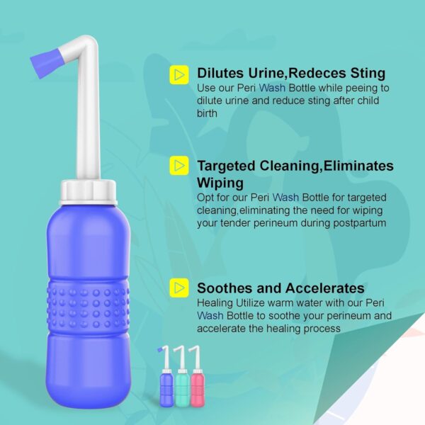 TONELIFE Travel Bidet-450 ml 15oz Portable Bidets Sprayer-Upside Down Squeeze Flusher Bottle-Momwasher Postpartum Clean-Personal Hygiene Care Portable Bidet for Travling,Kids,Puerpera,Eldery,Outdoor - Image 6