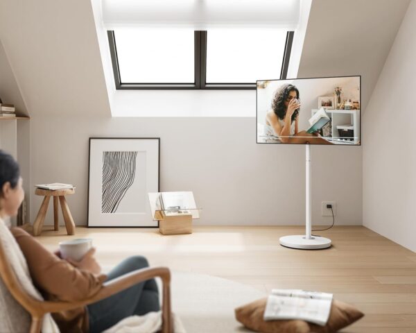 FITUEYES Design TV Floor Stand for 24-48 Inch Minimalism Corner TV Stand Tall Modern TV Stand Height Adjustable Holds 20kg Max VESA 200 * 200 Master Series - Image 7