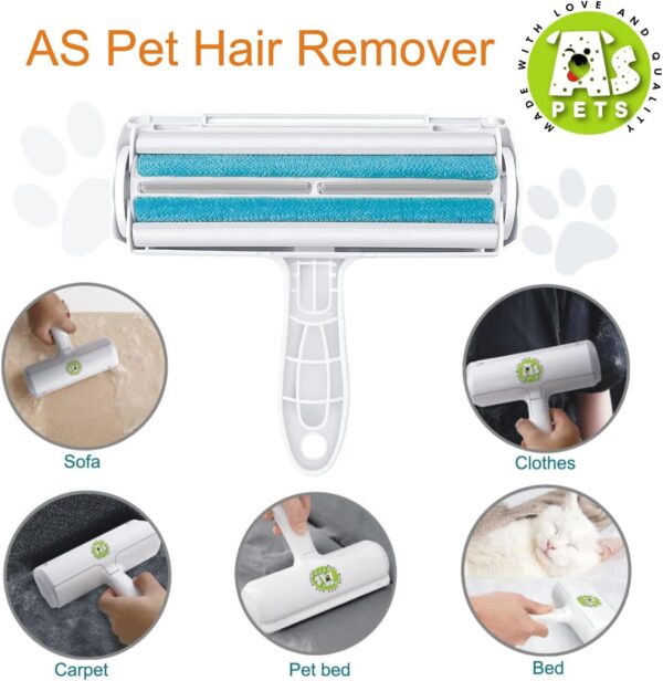 AS PETS Pet Hair Remover Roller – Reusable Dog & Cat Fur Removal Tool for Furniture, Carpets, Sofas, Bedding, Rugs & Clothes – Easy Self-Cleaning Animal Hair Brush - Image 5