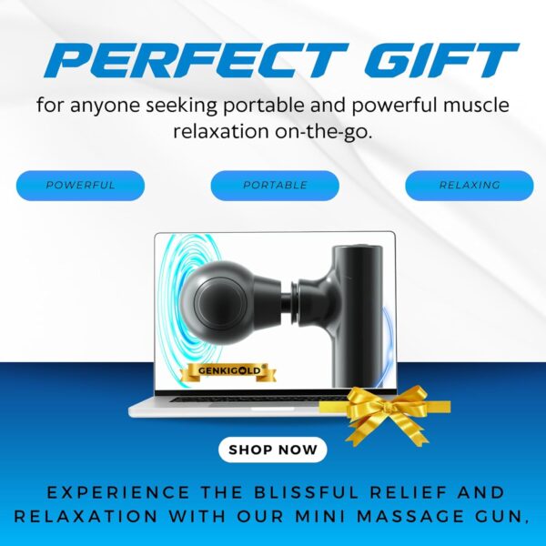 Mini Massage Gun Portable and Powerful - Travel-Friendly Pocket Size - 2700 RPM Motor - USB Rechargeable - Ideal for Office and On-The-Go - Targeting Neck Back Arm Leg - Muscle Recovery Stress Relief - Image 8