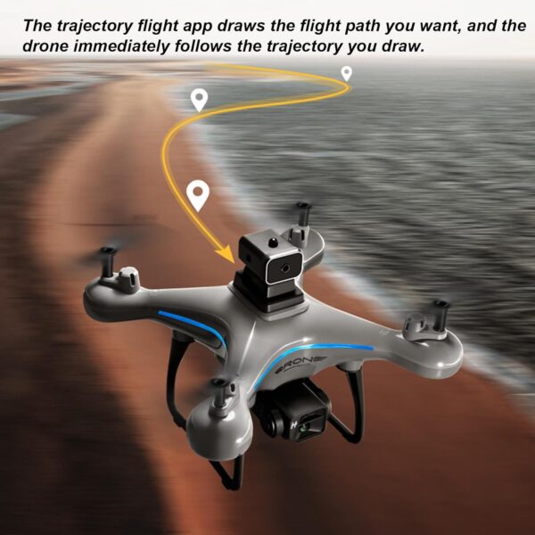 KY102 RC Drone, 4K HD Dual Camera 50X Zoom Aerial Photography Drone with Intelligent Hover, 1800mAh 4 Way Obstacle Avoidance 360° Flips Gesture Photography Remote Control Gift - Image 8