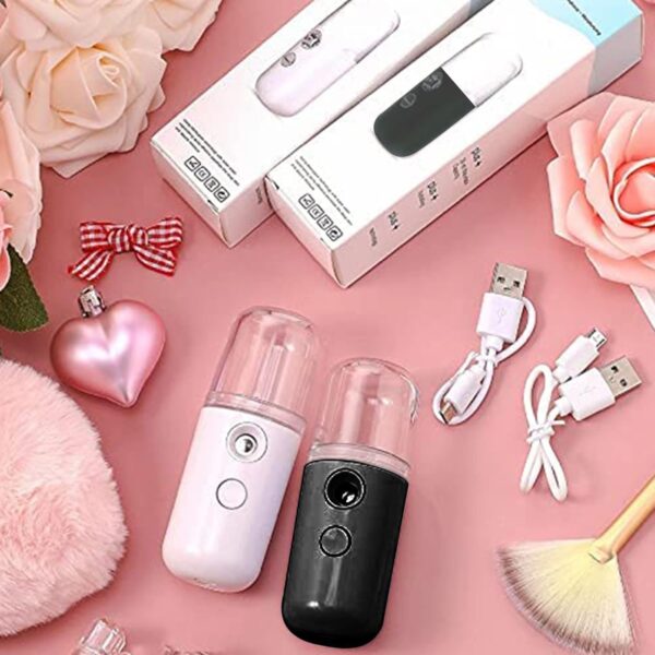 2 Pcs Nano Face Mister 30ml Portable Mini Face Mist Handy Steamer USB Mist Sprayer Facial Steamer Atomization Machine for Skin Care Travel Personal Care Eyelash Extensions - Image 8