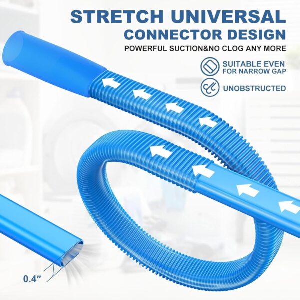 Dryer Vent Cleaner Kit, Flexible Vacuum Hose Attachment, Efficient Lint Remover Tool, Extra Long Reach, Standard Compatibility, 2-Piece Set, Ideal for Home, Laundry Rooms, Pet Hair Removal - Image 8