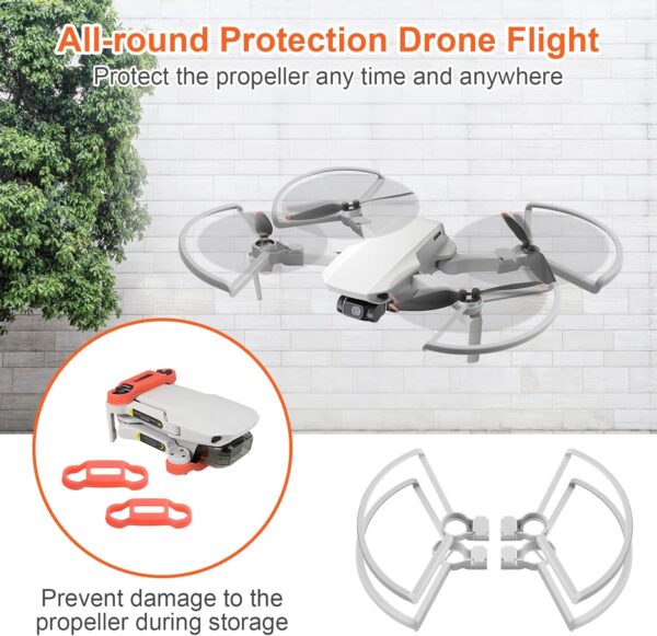 Craznick Propellers for DJI Mini 2 SE 4K Blades Protectors Landing Gear Legs Extensions Propeller Holder Strap Gimbal Cover for DJI Mavic Mini 4K/2 SE/SE/2 Drone Accessories Set - Image 6