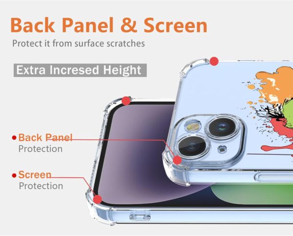 XINYEXIN Transparent Case for Samsung Galaxy A15 5G, Slim Shockproof TPU Bumper Clear Phone Case Cute Pattern, Colorful Cool Art Graffiti Series - Duck - Image 4