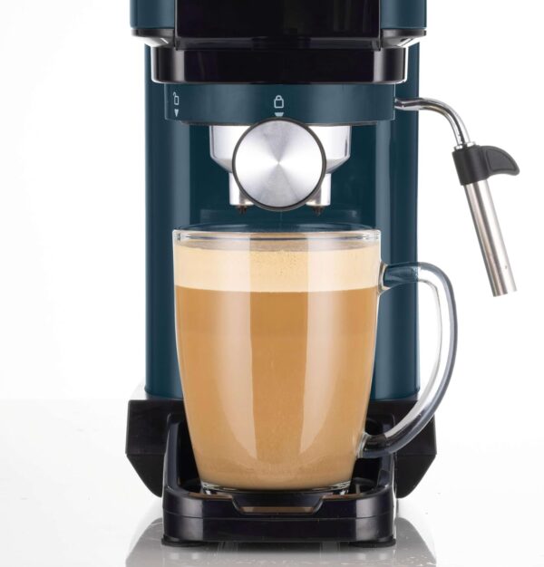 Ariete 1399 Light Aquamarine Espresso Machine, for Powder and ESE Pods, 1300 W, Capacity 1.1 L, 15 Bar Pressure, Filter 1, 2 Cups and ESE Pods, Cappuccino, Green - Image 4