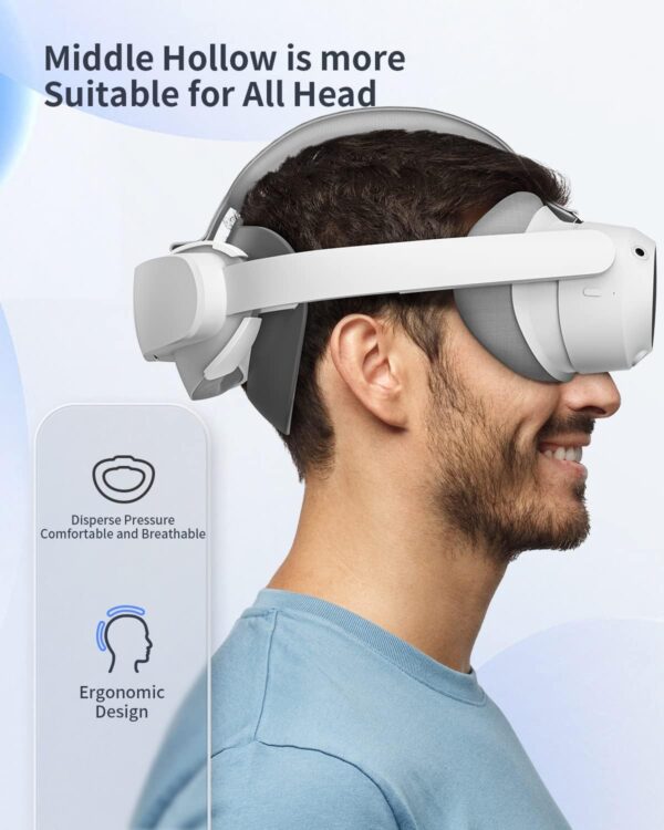 ZYBER Updated head Strap for PICO 4 VR accessories, Wider and thicker design Adjustable headset Compatible with Pico4 - Image 6