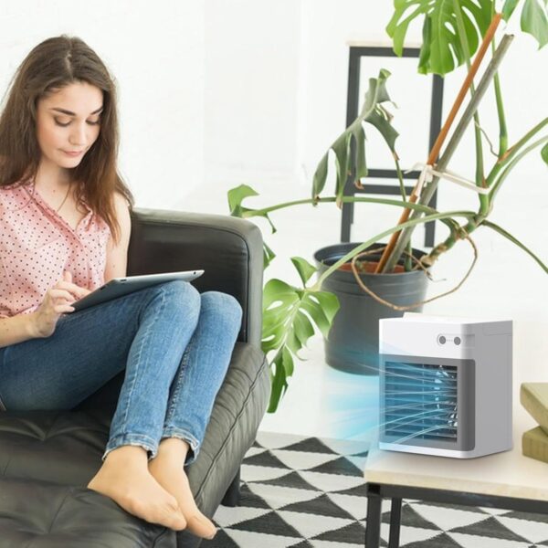 Portable Air Chiller, Quiet Tabletop Misting Cooler Fan, Air Cooler Cooling Fan, Personal Evaporative Air Cooler Fan for Bedroom, Home - Image 9