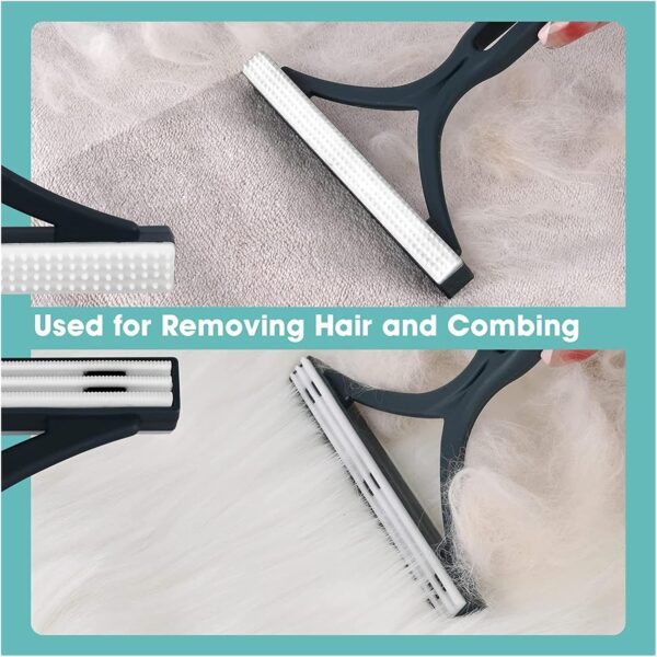 JUNHCZOY 4 Pieces Lint Remover Carpet, Portable Pet Hair Remover for Carpet Scraper Reusable Lint Brush for Cleaning Pet Hair On Sofas,Beds,Blankets,Clothes - Image 4