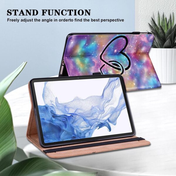 GLANDOTU Case for Samsung Galaxy Tab A9 8.7 inch 2023 (SM-X110/SM-X115/SM-X117) Tablet Case,Multi-View Slim and Lightweight Patterned Tablet Cover with Stand for Galaxy Tab A9 Case -Two hearts - Image 6