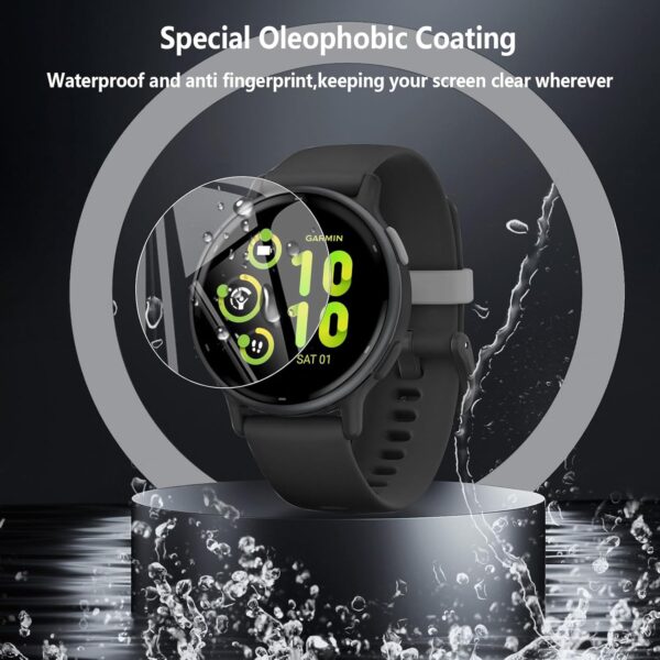 WFTE Screen Protector for Garmin Vivoactive 6 / Garmin Vivoactive 5 GPS 42MM, [4-Pack] Flexible TPU Film Screen Protector [Full Coverage] [HD Clear] [Bubble Free] Ultra-thin TPU Soft Film-size - Image 5
