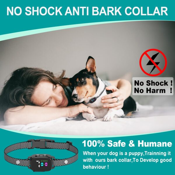 RICIVI Anti-Bark Collar for Small Dogs, No Shock Anti Barking Collars with 7 Sensitivities, 3 Adjustable Modes Beep & Vibration, IP67 Waterproof - Effective & Humane Small Dogs Bark Collar, Dark Black - Image 5