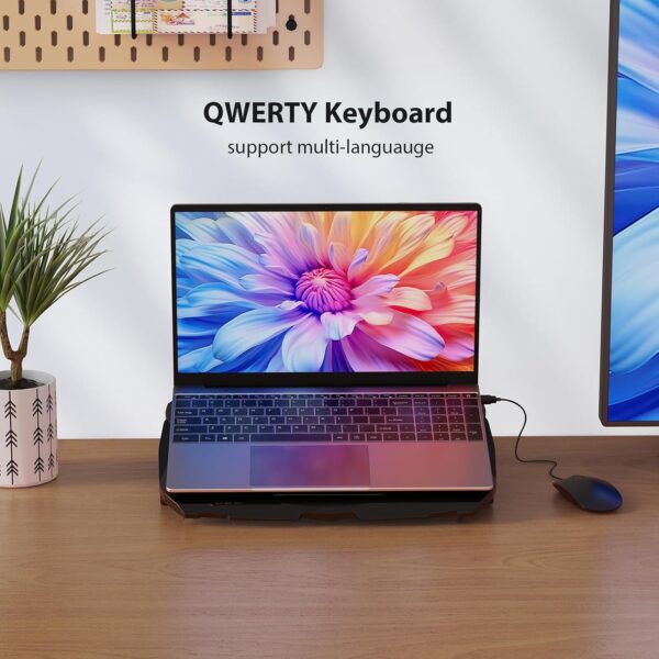 15.6 Inch Laptop, Quad-Core N95 Processor Up to 3.4GHz (Beat N5095), 16GB DDR4 512GB SSD Notebook Computers, 1080P FHD Display Laptops Computer, WiFi 5G, Type-C, USB 3.0, with Keyboard Film UK/Mouse - Image 8